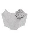 Giuseppe Di Morabito Corsage Mit Rosenverzierung In Gray