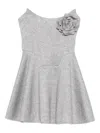 Giuseppe Di Morabito Rose-embellished Flared Dress In Gray