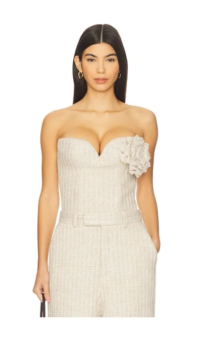 Giuseppe Di Morabito Rosette Strapless Top In Neutral