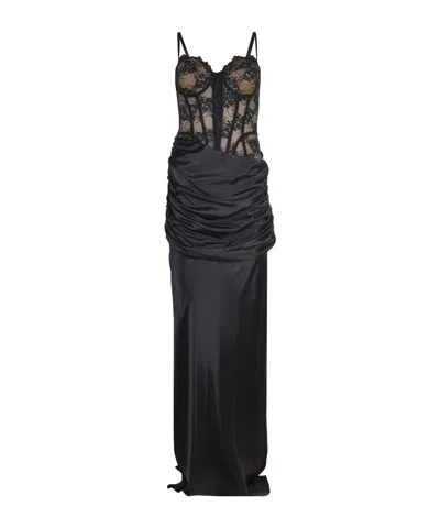 Giuseppe Di Morabito Ruffle Detail Gown In Black
