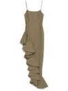 Giuseppe Di Morabito Ruffle-detail Maxi Dress In Grün