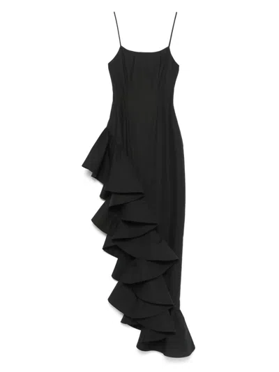 Giuseppe Di Morabito Ruffled Maxi Dress In Black