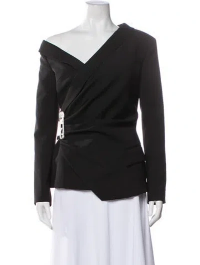 Pre-owned Giuseppe Di Morabito Safety Pin Virgin Wool Blazer In Black