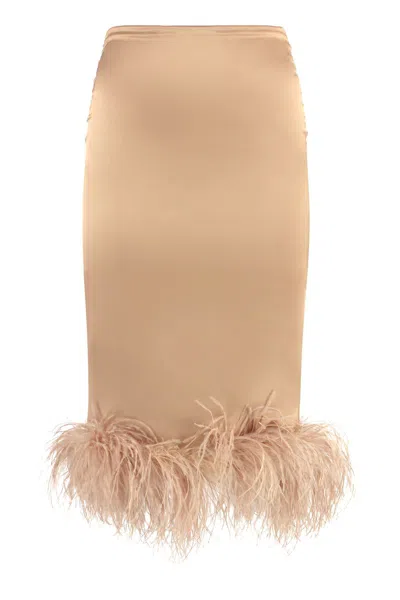 Giuseppe Di Morabito Satin Skirt In Brown