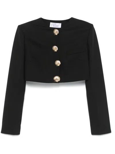 Giuseppe Di Morabito Sea-shell Detail Cropped Jacket In Black