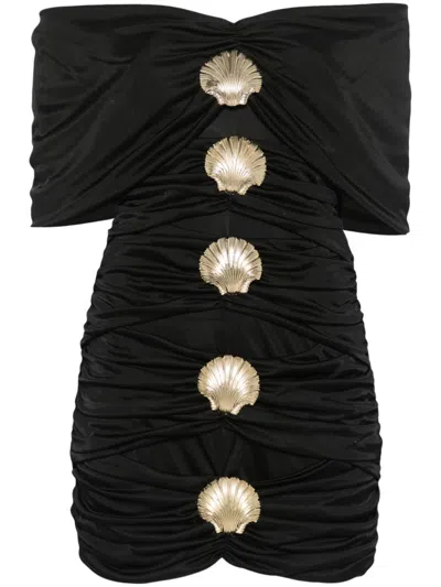 Giuseppe Di Morabito Sea Shell-detail Mini Dress In Black