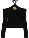 Giuseppe Di Morabito Seashell-brooch Sweater In Black
