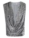 Giuseppe Di Morabito Sequin Draped Top In Gray