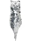 Giuseppe Di Morabito Sequin-embellished Midi Dress In Silver