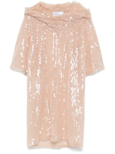 Giuseppe Di Morabito Sequin-embellished Mini Dress In Neutrals