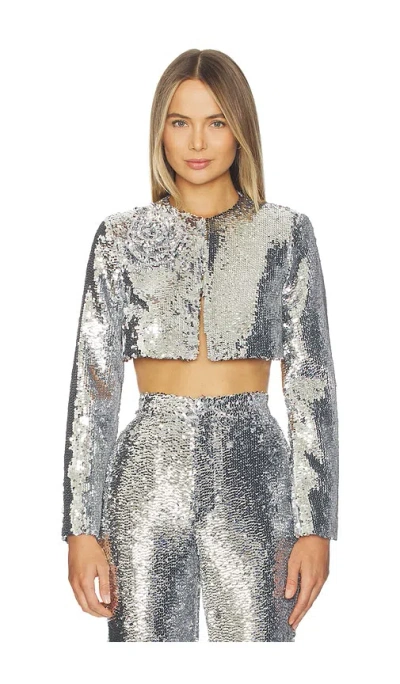 Giuseppe Di Morabito Sequin Jacket In Silver