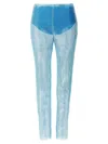 Giuseppe Di Morabito Light Blue Sequin Appliques Pants