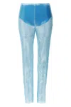 Giuseppe Di Morabito Light Blue Sequin Appliques Pants
