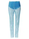 Giuseppe Di Morabito Light Blue Sequin Appliques Pants In Blue