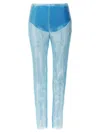 Giuseppe Di Morabito Light Blue Sequin Appliques Pants In Blue