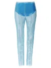 Giuseppe Di Morabito Light Blue Sequin Appliques Pants