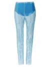 Giuseppe Di Morabito Light Blue Sequin Appliques Pants In Blue