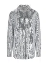Giuseppe Di Morabito Sequin Embellished Collared Neck Long Sleeves Top