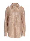Giuseppe Di Morabito Sequin Embellished Long Sleeve Top With Chest Pocket In Brown