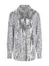 Giuseppe Di Morabito Sequin Embellished Collared Neck Long Sleeves Top
