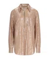 Giuseppe Di Morabito Sequin Embellished Long Sleeve Top With Chest Pocket In Nude