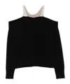 Giuseppe Di Morabito Crystal-embellished Off-shoulder Jumper In Black