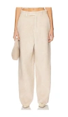 Giuseppe Di Morabito Faux-shearling Trousers In Beige