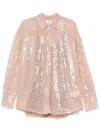 Giuseppe Di Morabito Sequin-embellished Shirt In Beige