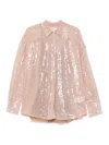 Giuseppe Di Morabito Sequin-embellished Shirt In Beige