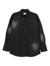 Giuseppe Di Morabito Embellished Poplin Shirt In Black