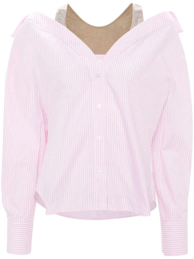 Giuseppe Di Morabito Striped Tank Top Shirt In Pink