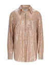 Giuseppe Di Morabito Sequin Embellished Long Sleeve Top With Chest Pocket In Brown