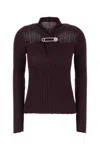 Giuseppe Di Morabito Purple Wool Blend Top In Burgundy