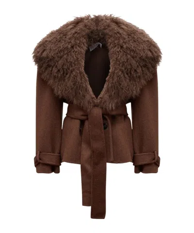 Giuseppe Di Morabito Short Coat In Brown