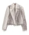 Giuseppe Di Morabito Faux Fur Short Coat In Gray