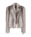 Giuseppe Di Morabito Short Faux Fur Jacket In Gray