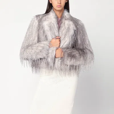 GIUSEPPE DI MORABITO GIUSEPPE DI MORABITO SHORT GRAY ECO FUR