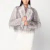 Giuseppe Di Morabito Faux Fur Short Coat In Gray
