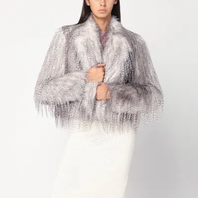 GIUSEPPE DI MORABITO GIUSEPPE DI MORABITO SHORT GRAY ECO FUR