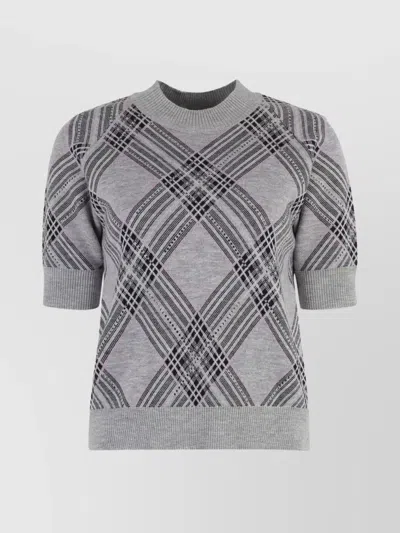 GIUSEPPE DI MORABITO SHORT SLEEVE KNIT SWEATER