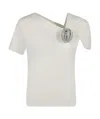 Giuseppe Di Morabito Asymmetric Sleeve Top In White