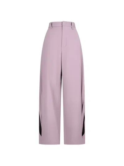 Giuseppe Di Morabito Side-slit Tailored Trousers In Pink