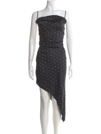 Pre-owned Giuseppe Di Morabito Silk Long Dress In Gray