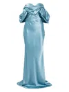 Giuseppe Di Morabito Silk Maxi Dress In Blue