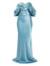 Giuseppe Di Morabito Silk Maxi Dress In Blue