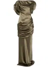 Giuseppe Di Morabito Silk Maxi Dress In Green