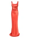 Giuseppe Di Morabito Silk Maxi Dress In Red