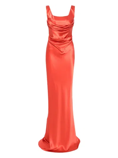 Giuseppe Di Morabito Silk Maxi Dress In Orange