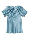 Giuseppe Di Morabito Silk Mini Dress In Blue