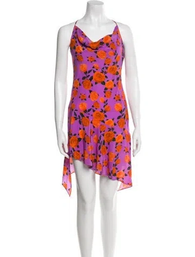 Pre-owned Giuseppe Di Morabito Silk Mini Dress In Multi